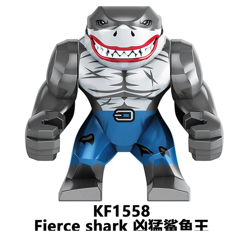 

Kf1558 Shark King Adult Building Block Toys Large Particles Assembly Building Blocks Children's Educational Toy Blocks for Kids