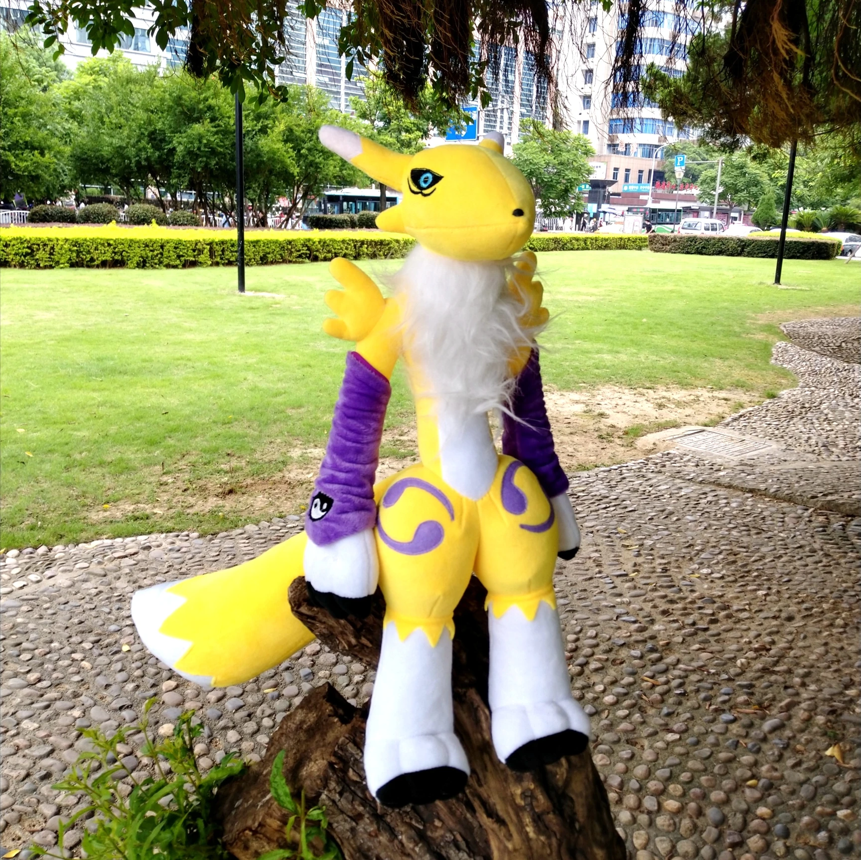 Японский мультфильм цифровой монстр MEGAHOUSE GEM Renamon плюшевые игрушки 45 см куклы