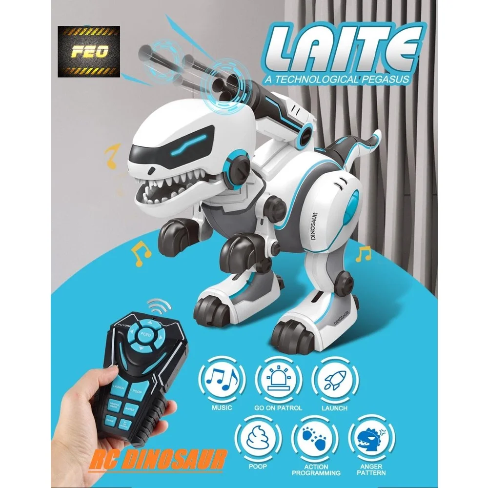 

RC Dinosaur Robot Toys Intelligent Gesture Sensor Interactive Toy Dancing Dinosaurs Light&Music Educational Kids Gifts