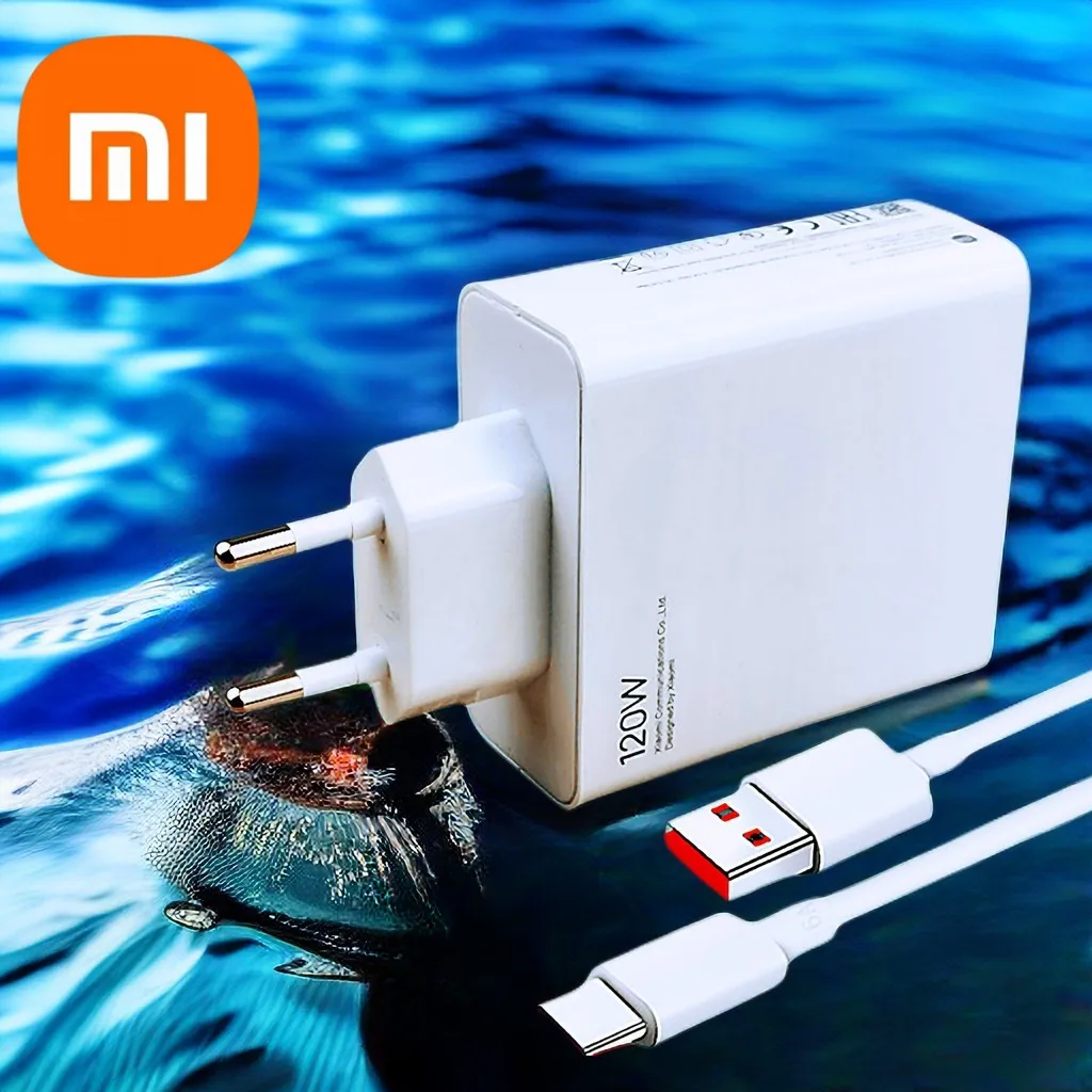 120W Xiaomi Charger Original Turbo Fast Charge Eu Adapter for Mi 13 Pro 12S 11T Poco F4 GT X5 M5S Genuine 6A Usb Type C Cable