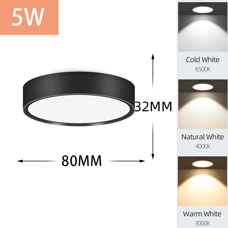 

Led Downlight Ceiling Spot Light 220V 5W 10W 15W Surface Mounted Down light Spot Led Lamp For Living room Bathroom Kitchen