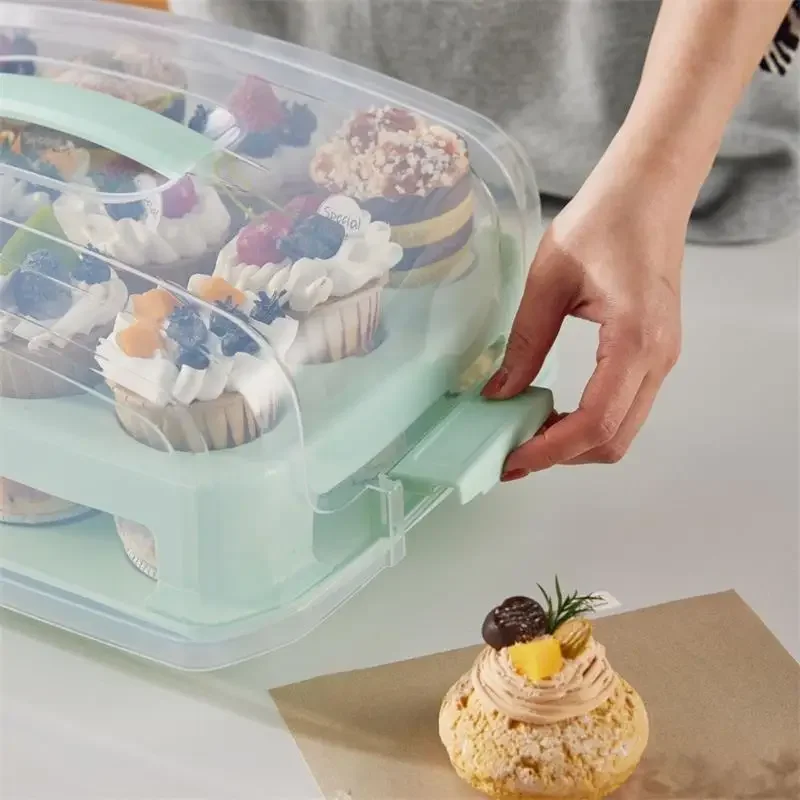 16 стандартных коробок для кексов органайзер держатель прочная Двухуровневая
