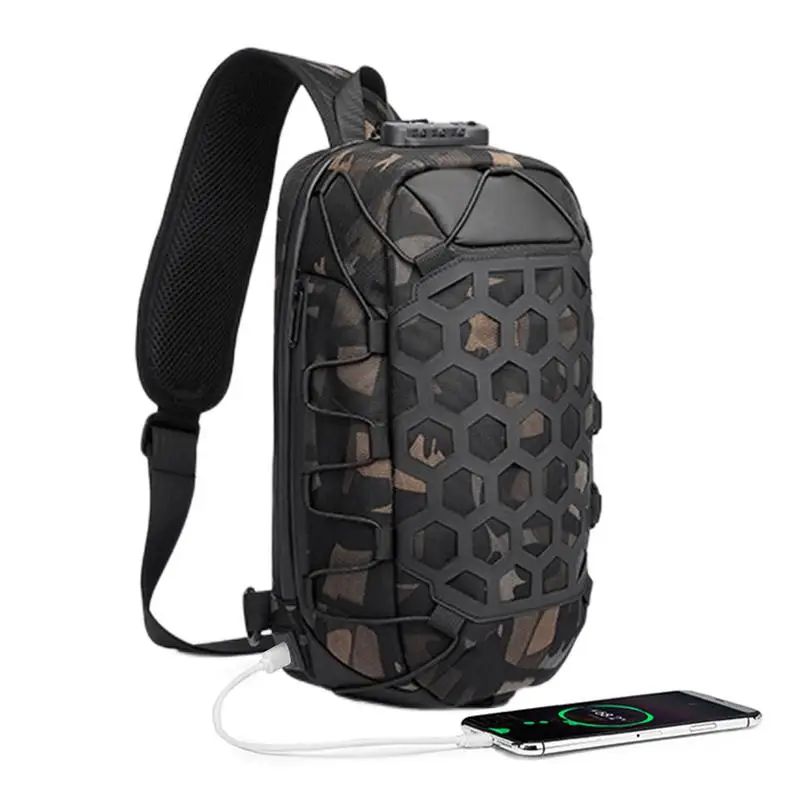 

Casual Sling Backpack Hiking Daypacks Sling Shoulder Chest Bag With Multiple Pockets Lightweight Men Women Sling Backpack