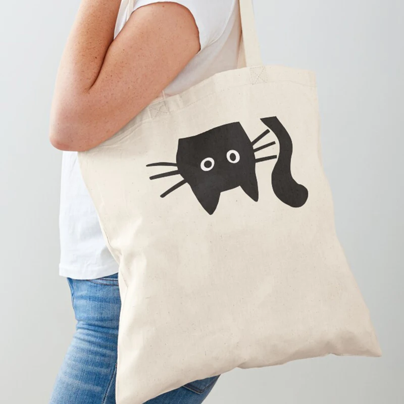 

Women's Canvas Handbag Cute Print Women's Leisure Handbag Shoulder Bag Large Capacity Cotton Reusable Shopping Beach Bag Y2K