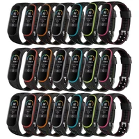 sport silicone strap for xiaomi mi band 6 5 4 strap for smart band replacement wrist strap for miband 5 4 3 bracelet watch strap