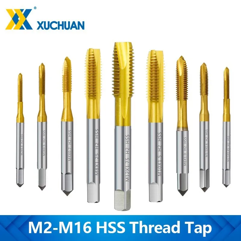 

Thread Tap HSS 6542 Screw Tap Straight Flute Metric Tap Drill Hand Tool M2 M2.5 M3 M3.5 M4 M5 M6 M8 M10 M12 M14 M16