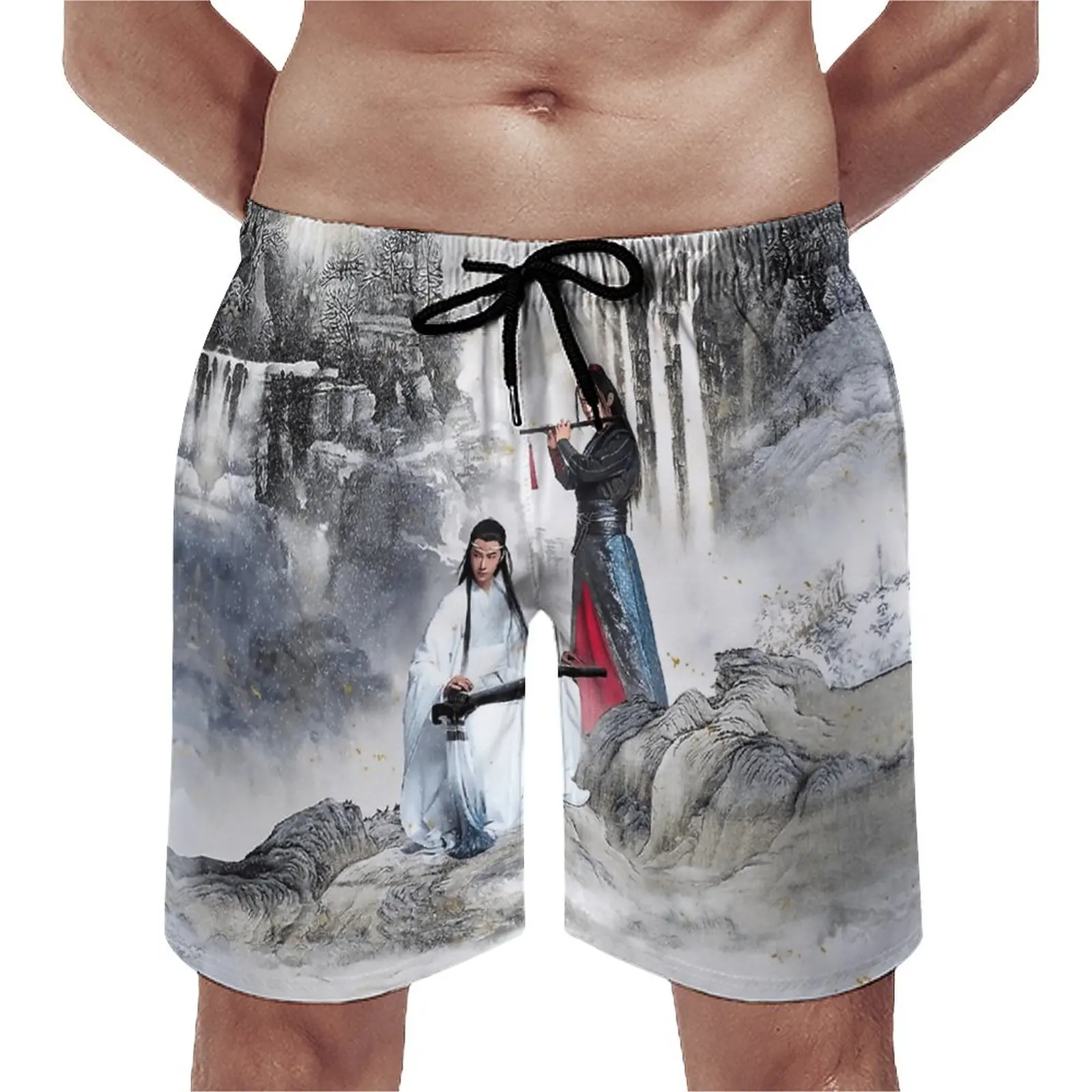 

Summer Arbitrary Beach Shorts The Untamed 3 Sea Beach Breathable Quick Dry Casual Graphic Sports Adjustable Drawstring Loose Str
