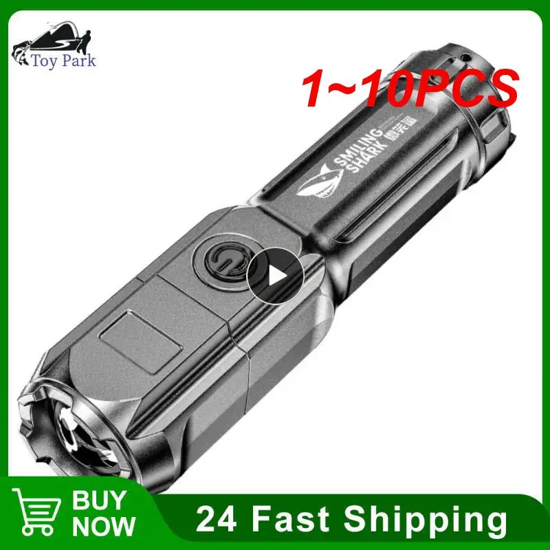 

Перезаряжаемый фонарик, яркий фонарик с увеличением, тактические фонарики, фонарики для улицы, портативное освещение, фонарик для кемпинга, 1 ~ 10 шт.