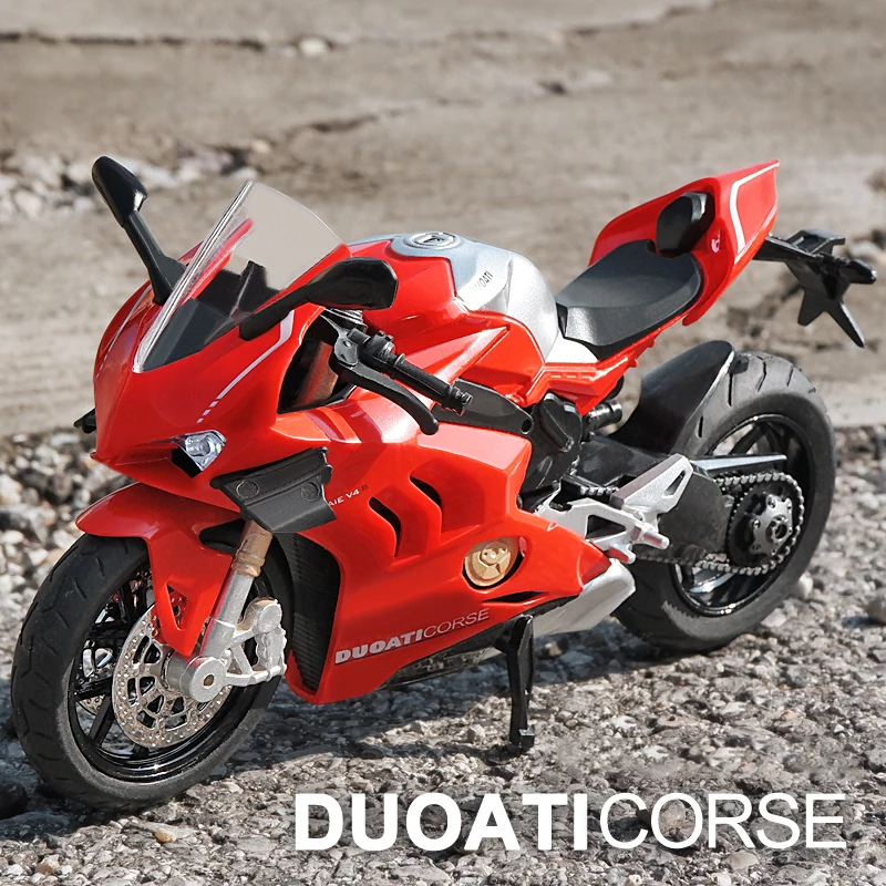 Модель гоночного мотоцикла Ducati V4S Panigale в масштабе 1:12 модель из сплава со звуком