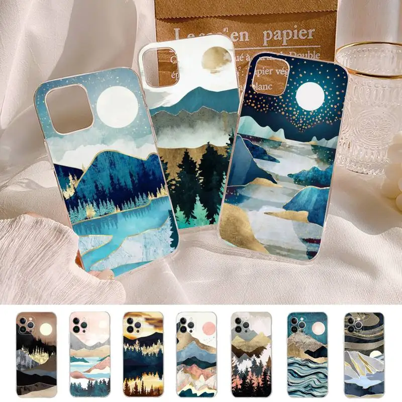

Hand Painted Phone Case For iPhone 14 13 12 11 Pro Max XS X XR SE 2020 6 7 8 Plus Mini Transparent Shell