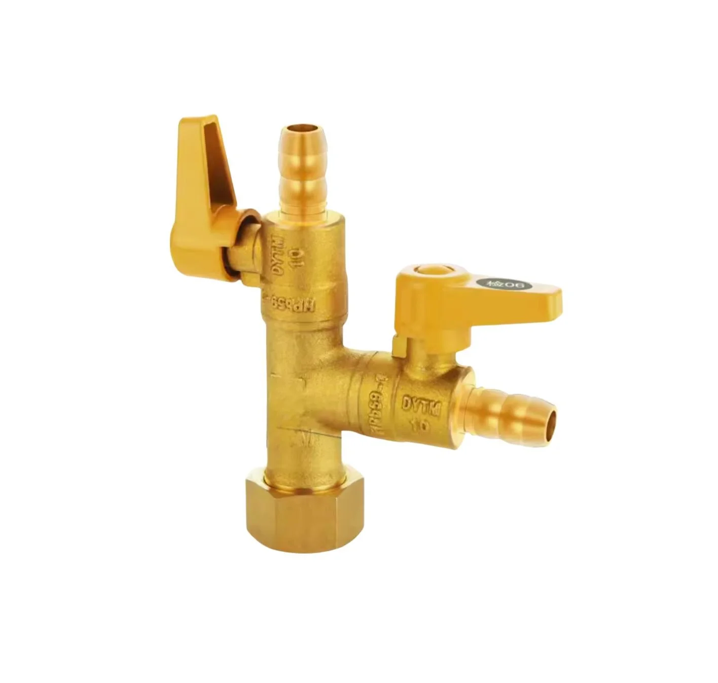 

All Copper Thickened Gas Pipe Three-way And Three-socket Valve Right Angle Union Inner Thread+double Socket Three-way Valve