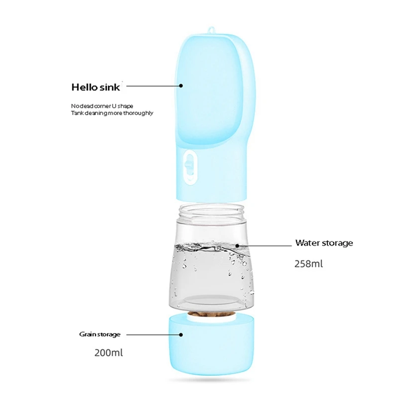 

Hot Pet Water Bottle Feeder Bowl 3 in 1 Food Feeding Water Dispenser Dog Water Bottle Portable Dog&Cat Supplies