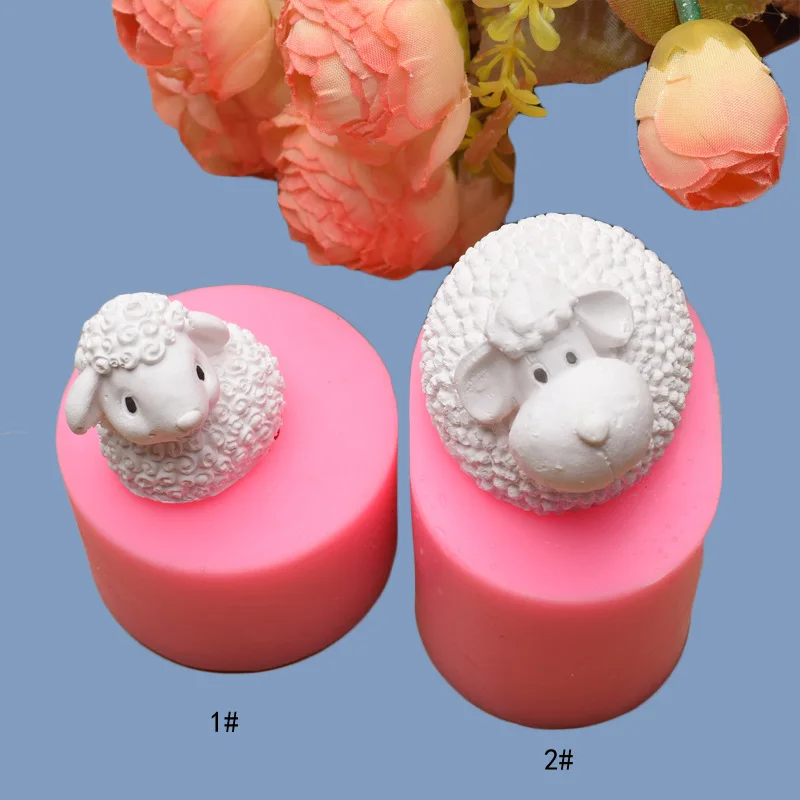 

3D Cute Sheep Silicone Candle Molds Forms DIY Candle Making Handmade Soap Clay Plaster Resin Crafts Moulds Cake Decorating Tools