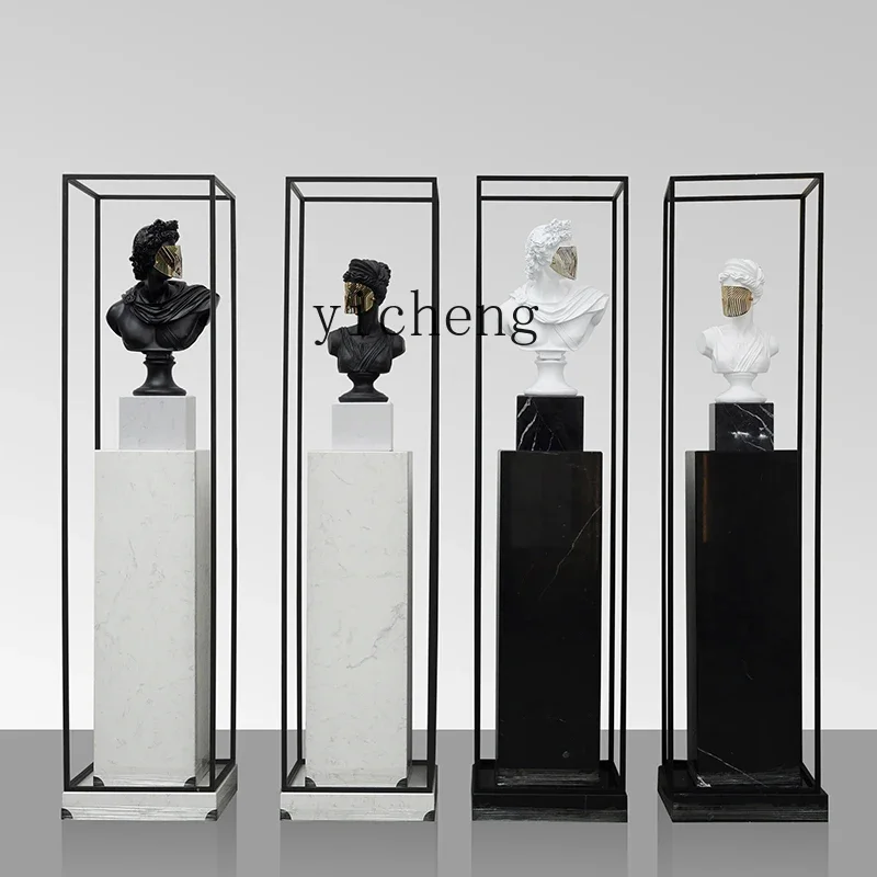 ZC натуральный мрамор скульптура стол каменный пирс орнамент вестибюль