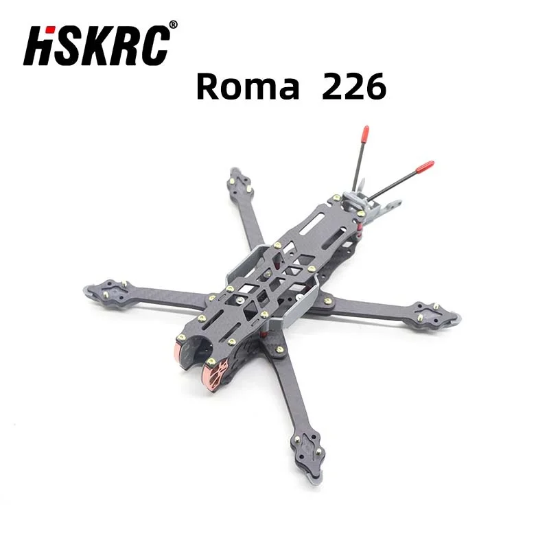 

HSKRC Roma 226 226 мм T300 3K Углеродное волокно 304 наборы рамок из нержавеющей стали 5 мм рычаг для радиоуправляемых FPV беспилотных летательных аппаратов 5 дюймов