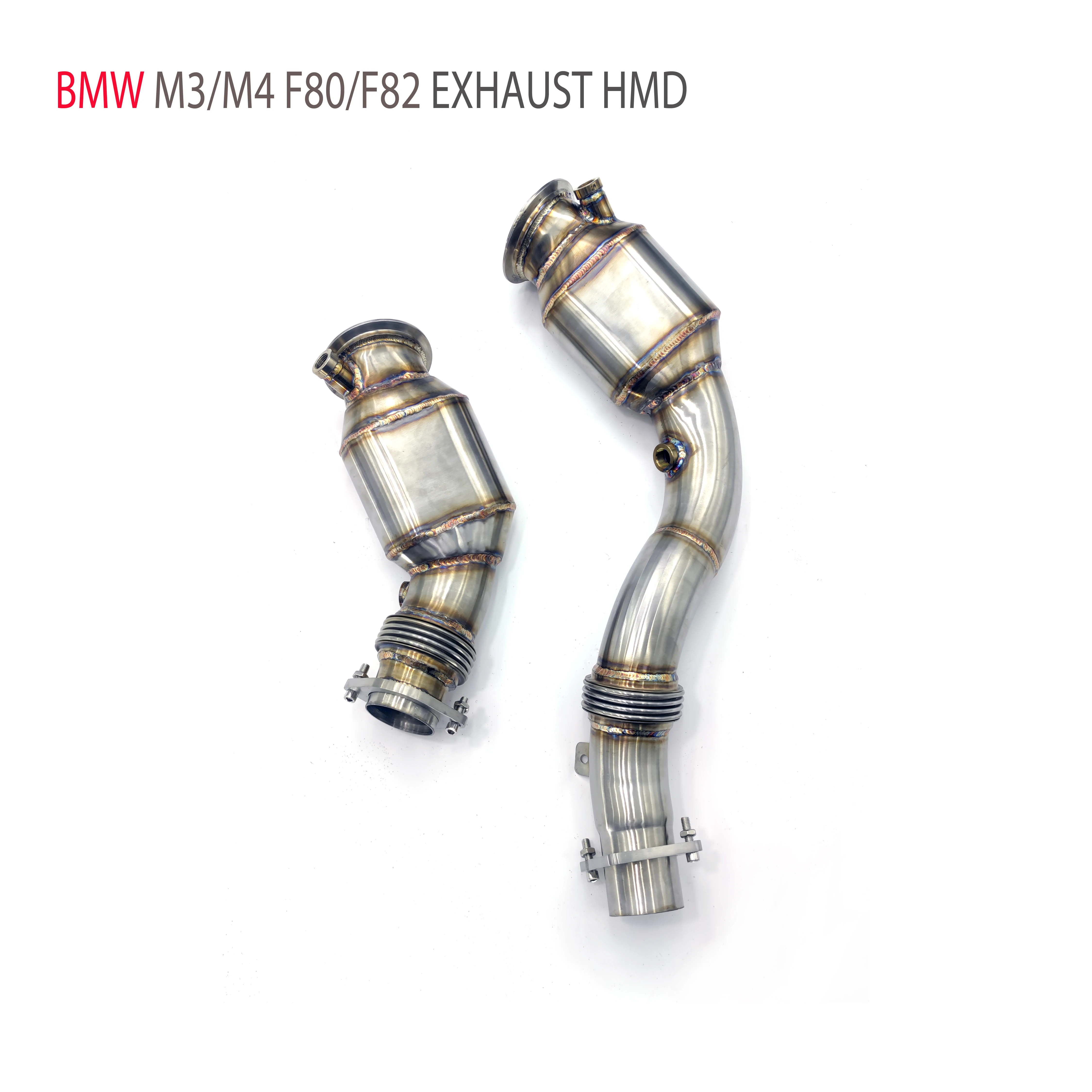 

HMD Exhaust System High Flow Performance Downpipe for BMW M3 M4 F80 F82 With Catalytic Header Without Thermal Insulation
