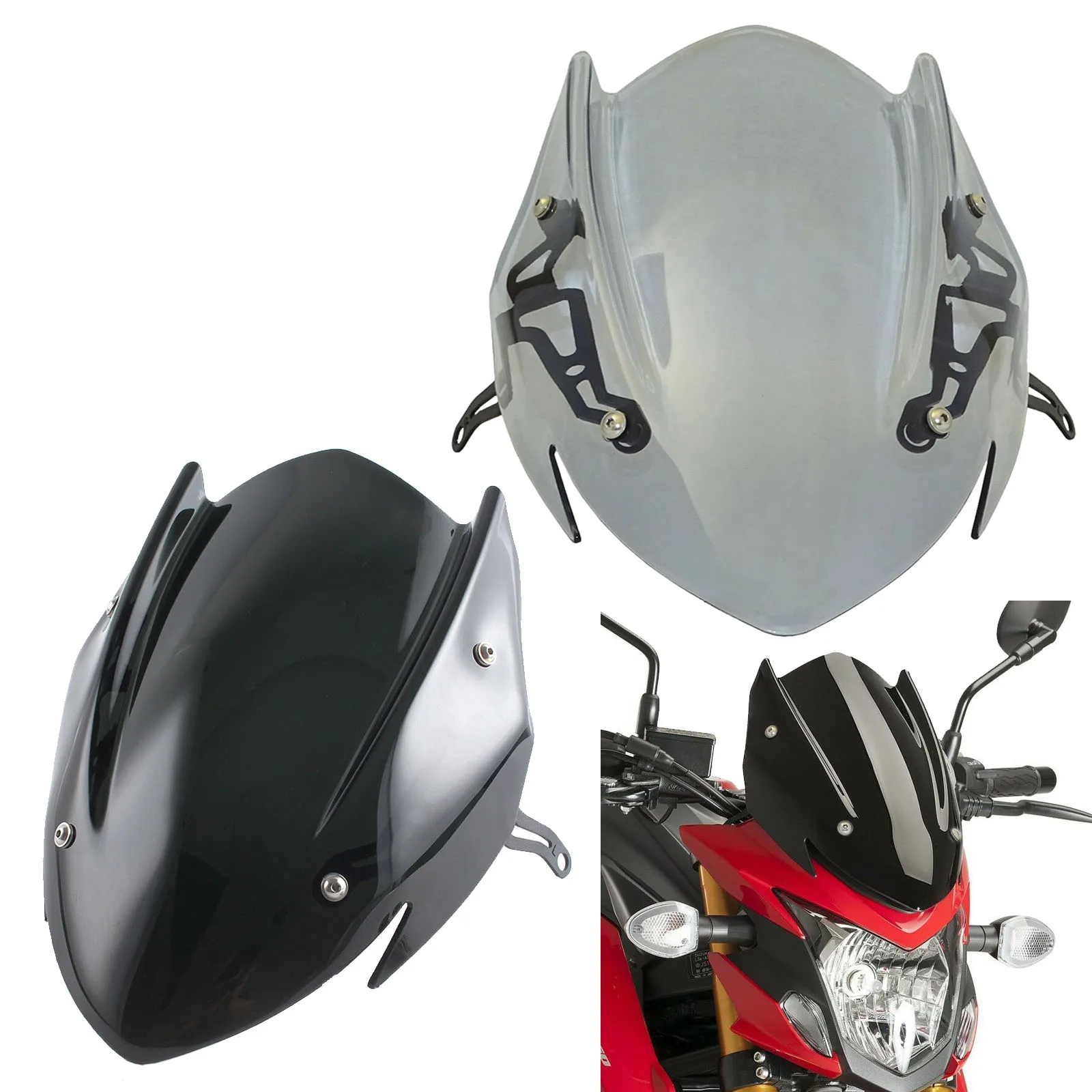 

WAASE Motorcycle Windscreen Windshield Shield Screen Bracket For SUZUKI GSXS GSX-S 750 Z GSXS750 2017 2018 2019 2020 2021 2022