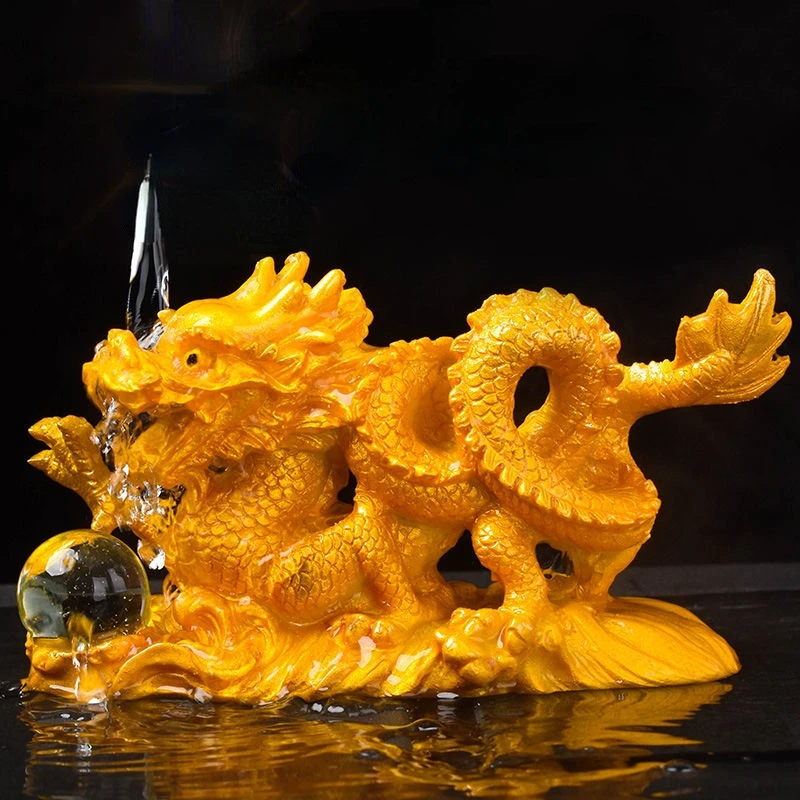 

Creative ornaments color-changing golden dragon tea accessories auspicious ward off evil spirits and attract wealth