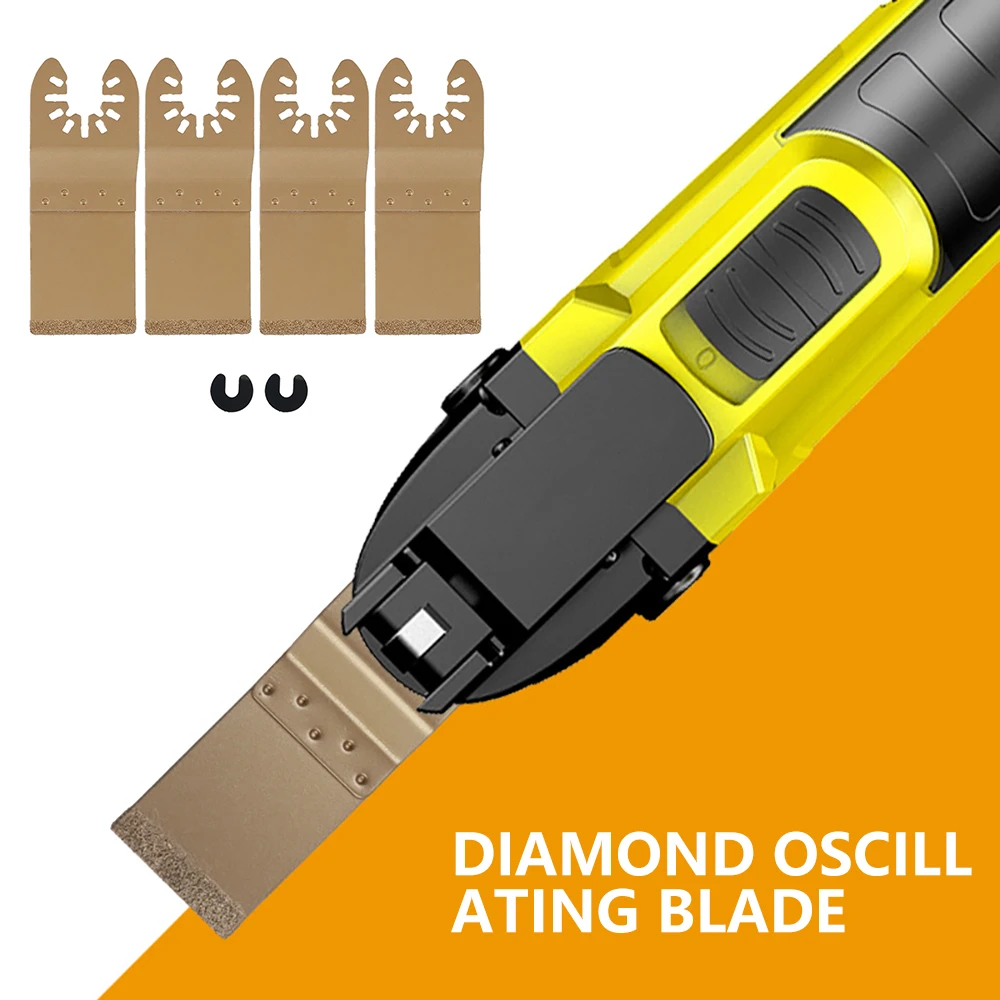4Pcs Diamond Saw Blade Universal Oscillating Quick Release Fast Fit Multi Tool Blade Cutting Dics for Dremel Bosch Milwaukee