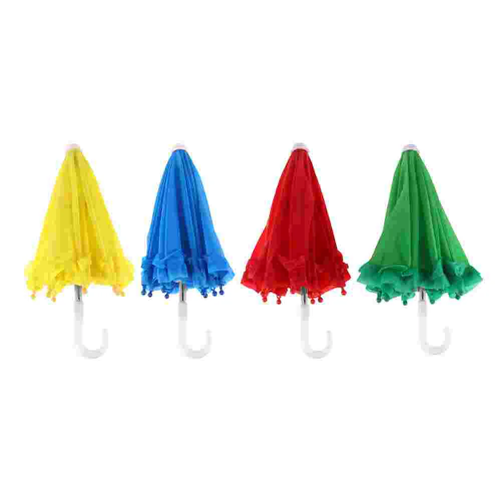 

4 Pcs Toy Lace Umbrella Baby Toys Miniature Umbrellas Decorations Iron Creative