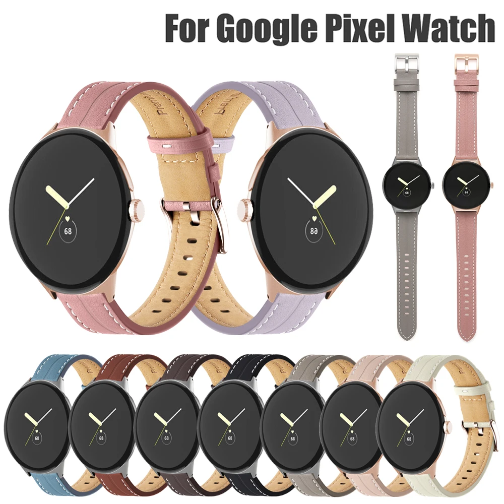 

Leather Watch Strap For Google Pixel Watch Replacement Watch Strap For Pixel Watch 2023 Genuine Leather Watch Strap Bracelet