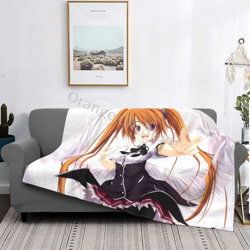 

High School DxD Knitted Blanket Multifunctional Flannel Blanket Bed Sofa Upholstered Lightweight Bedspread