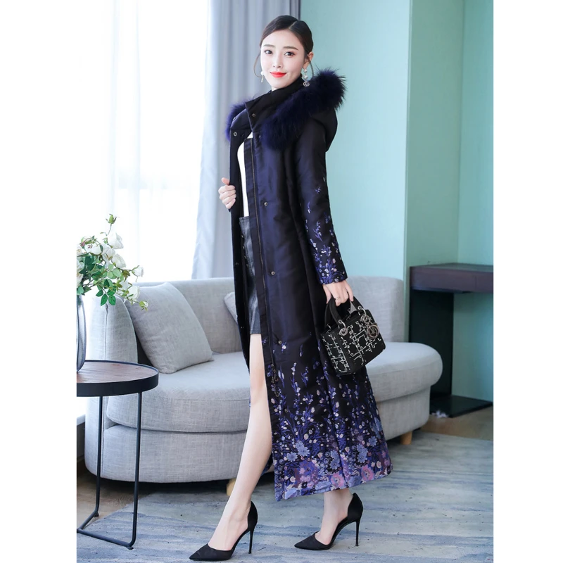 Зимняя мода роскошная верхняя одежда женское хлопковое пальто для пожилых людей