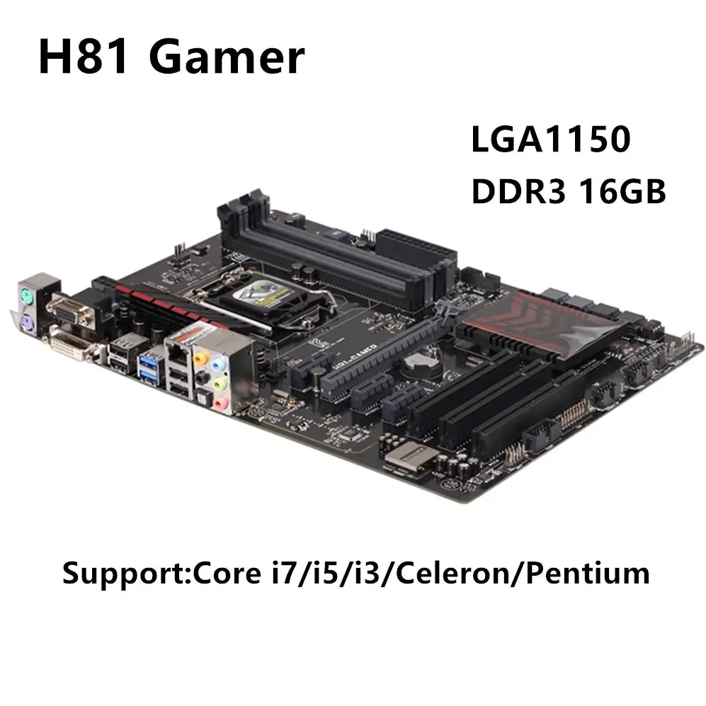 H81-GAMER Desktop Motherboard H81 Socket LGA 1150 i3 i5 i7 DDR3 32G ATX UEFI BIOS Mainboard Hot Sale | Motherboards