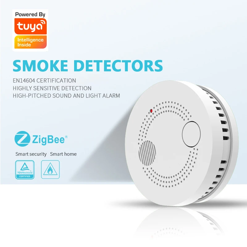 

SONOFF Tuya Zigbee Smart Smoke Detector Fire Alarm Smoke Sensor Real-time Monitoring App Push Notifications And Remote Control