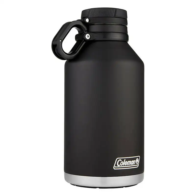 

Luxurious Black Insulated 64 Oz Stainless Steel Growler– Keeps Drinks Cold & Hot for Hours!