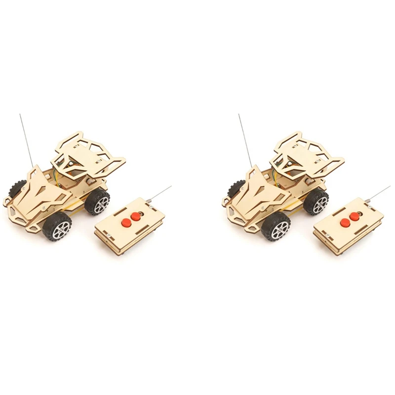 

2X STEM Toys Science Project Education Diy Kit Wireless 4WD Remote Control Car Model Scientific Experiment Toys Kits