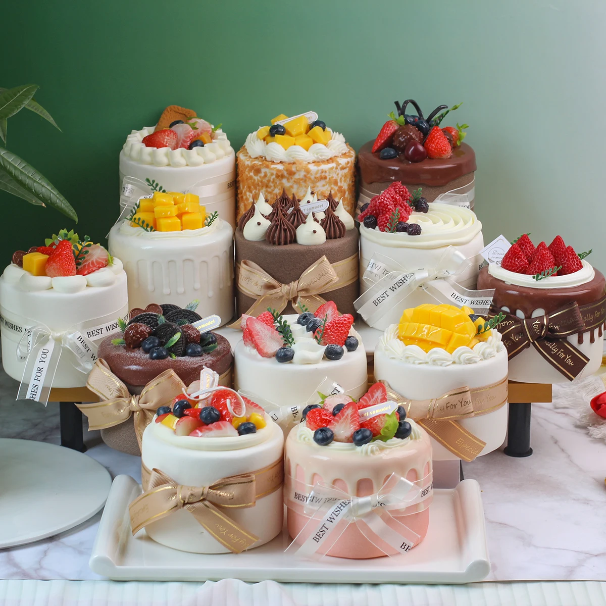 Искусственная модель торта в морском стиле еды имитация на день рождения