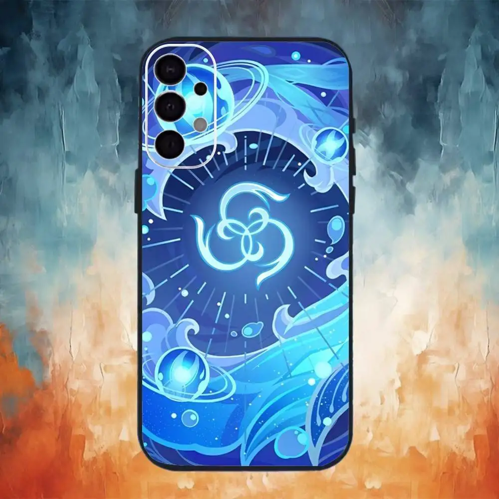 Фото Чехол для телефона G-Genshin Impact Genius Invokation TCG с изображением карт, для Samsung S26,25,24,23,22,21,20,30,Ultra,Plus,Fe,Lite, черный корпус №2