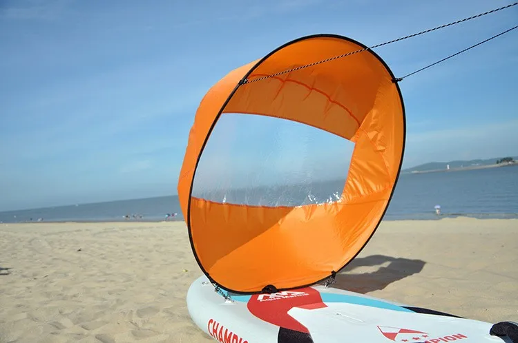 

Super Surfboard Accessories Drift Sail With Clear Window Folding Propeller 42" Sail Kayak Downwind Paddle