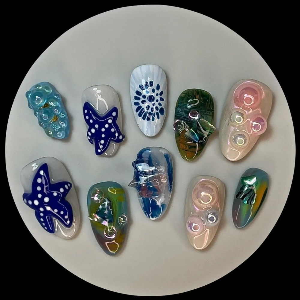 Набор для маникюра с клейкой лентой 10 шт