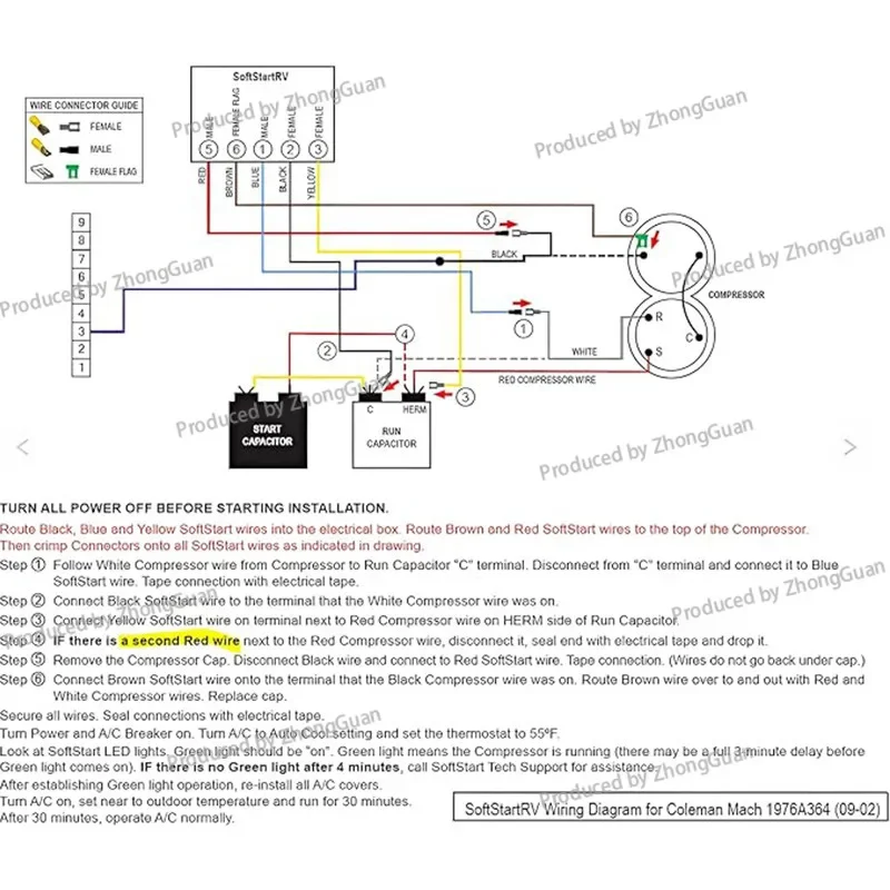 SSRV3TDC Комплект плавного пуска для кондиционера RV SoftStarter стартера