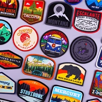 letter patch landscape patches appliques for clothes badges camping sewing patches for clothing sticker jeans hat backpack badge