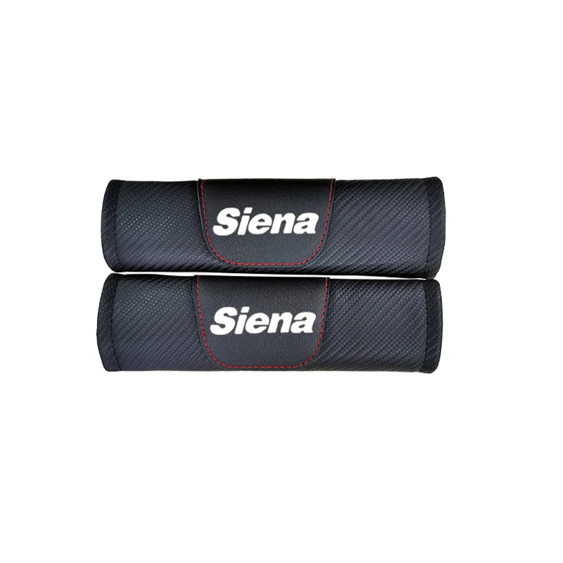 

2pcs Carbon Fiber Leather Car Seat Belt Cover Cushion for Fiat Siena Shoulder Protection Pad Car Decor Accessories Interior