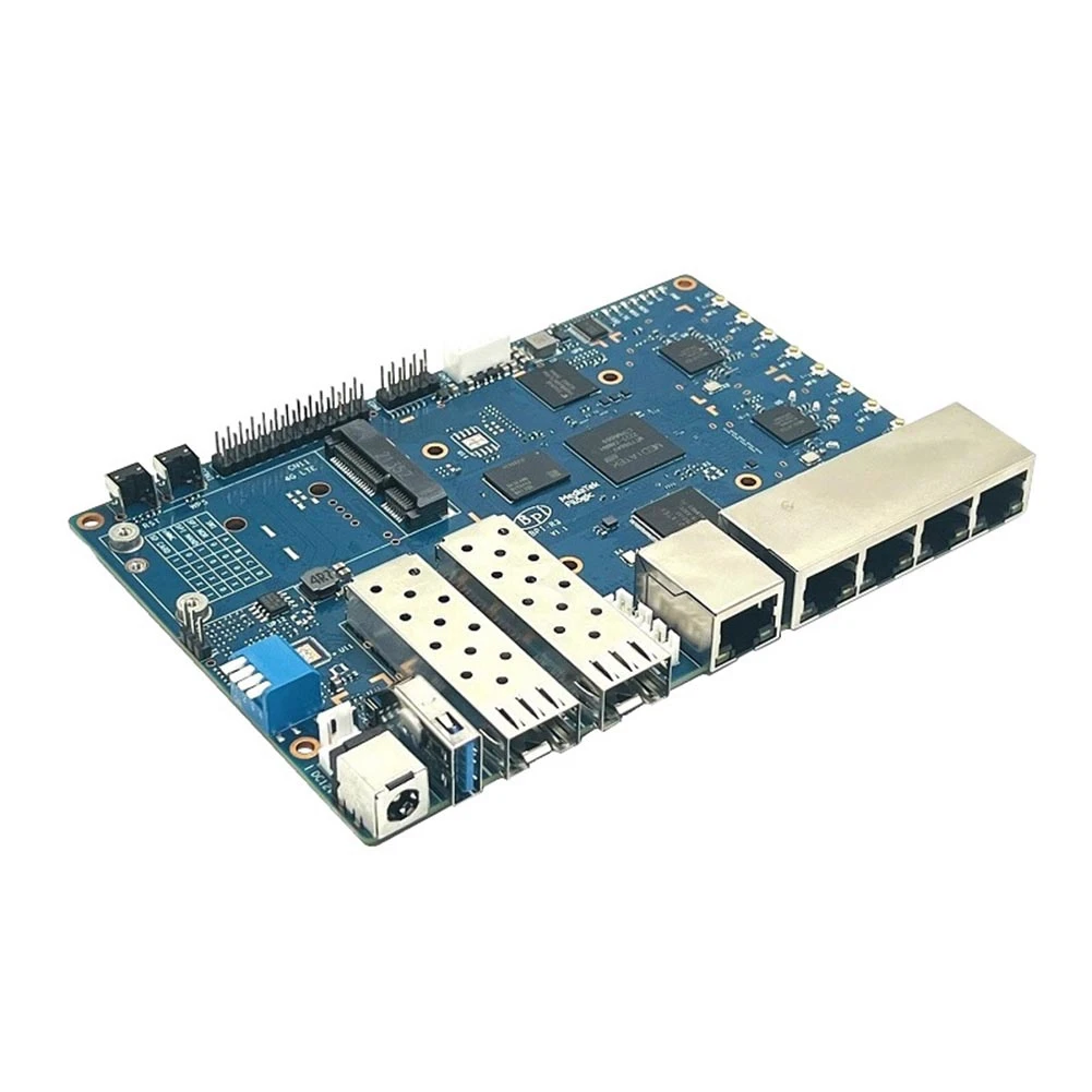 

Для роутера Banana PI BPI R3, плата MediaTek MT7986 четырехъядерная 2G DDR RAM 8G EMMC, макетная плата с поддержкой SFP