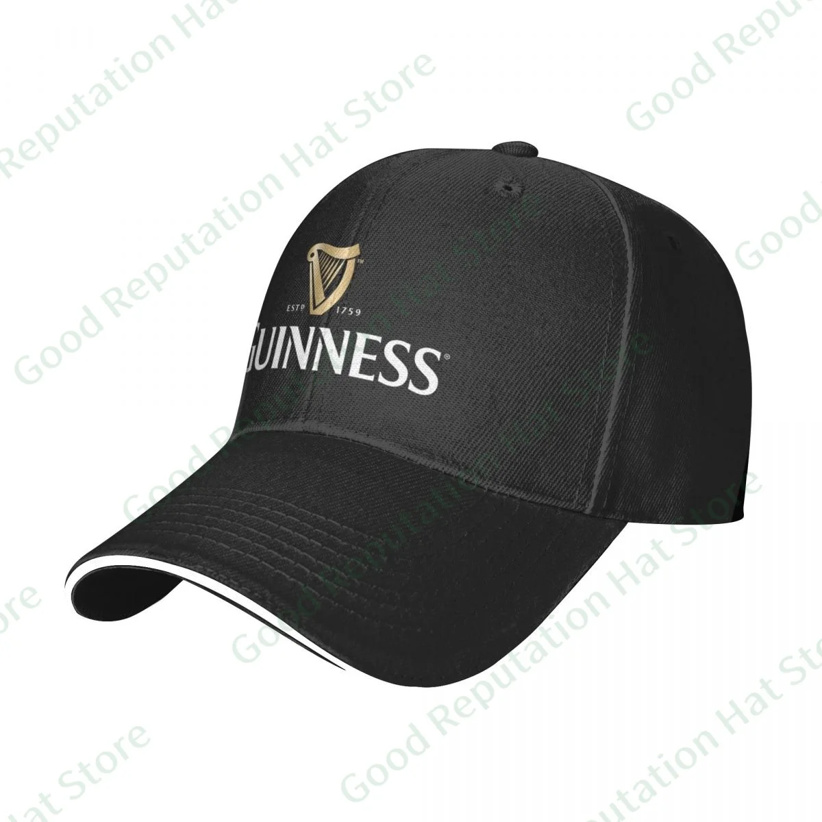 

Multiple Colour Guinness Baseball Cap Peaked Cap Adjustable Unisex Summer Dad Hat Shade Sport Baseball Hats