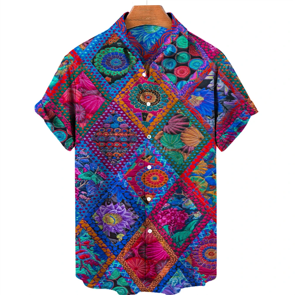 

Рубашка мужская с коротким рукавом, гавайская блуза свободного покроя, с абстрактным принтом, с 3d принтом, размеры до 5xl, лето 2022