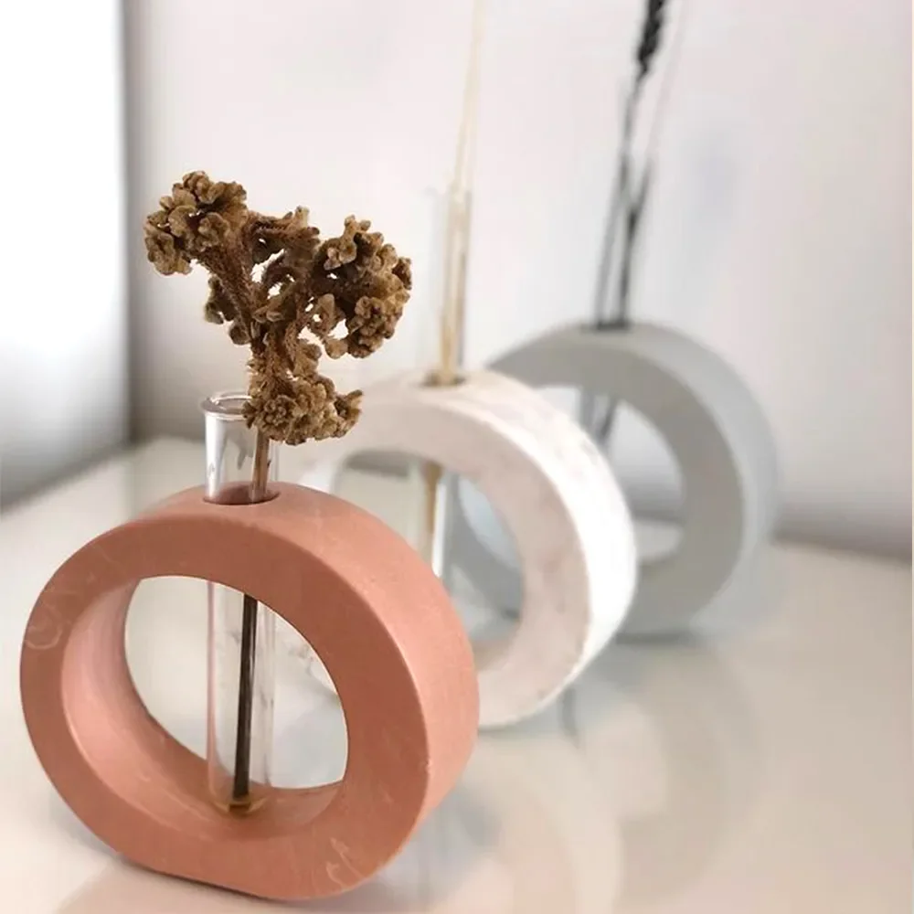 

Tube Vase Mold DIY Crystal Epoxy Resin Hydroponic Plant container Silicone Mould Flower Breeding Station Molds Supplies