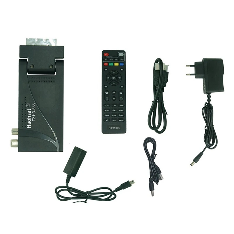 

For HAOHSAT DVB-T2HD-666 Scart Italy Russia DVB-T2 H265 HEVC HD Decoder DVB T2 Terrestrial Receiver EU Plug