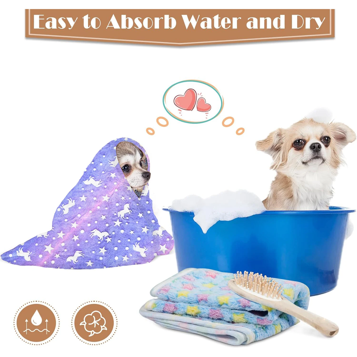 2 Шт. Светящееся В Темноте Плюшевое Одеяло Для Собачьей Кровати И Перчатка