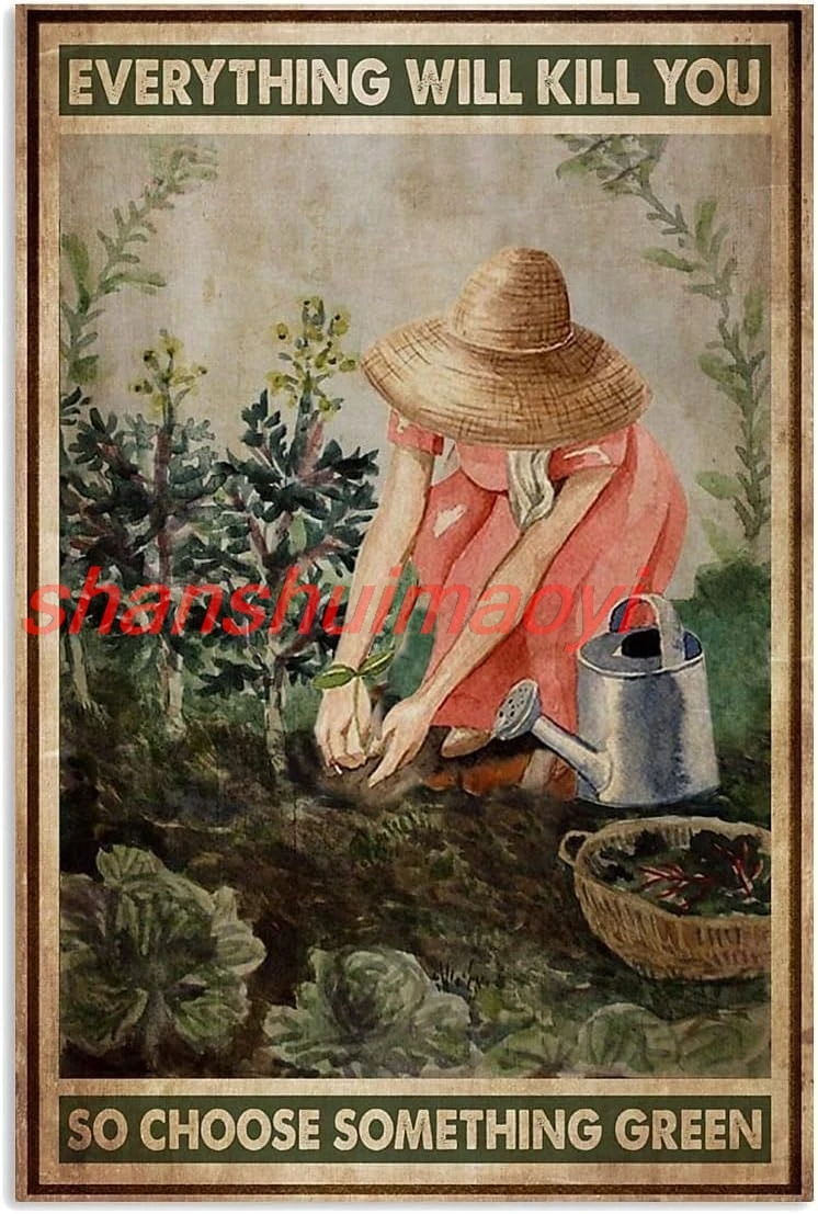 Металлические знаки CCPARTON садовая девушка все убивают что так выбрать что-то