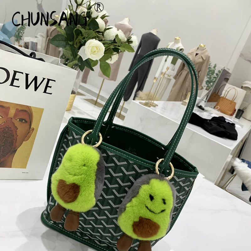 

Avocado New In Real Fur Handmade Cute Key Chain Keychains Bag Accessory Car Keychain Keyrings Gifts for Women Girls Accessories