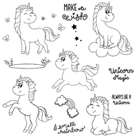 cute unicorn clear stamp for scrapbooking rubber stamp seal paper craft clear stamps card making