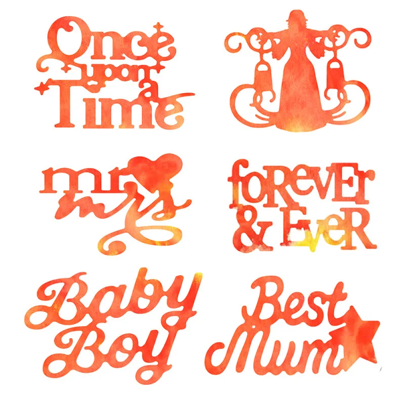 

New Arrival Father Mother Baby Boy Letters Metal Cutting Dies for DIY Scrapbooking/photo Album Decor Embossing DIY Paper Cards