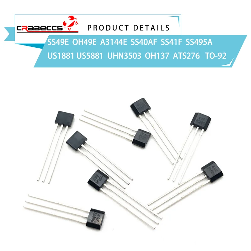 10 шт./лот SS49E OH49E A3144E SS40AF SS41F SS495A US1881 UGN3503 OH137 ATS276 Датчик Холла с эффектом TO-92 - купить