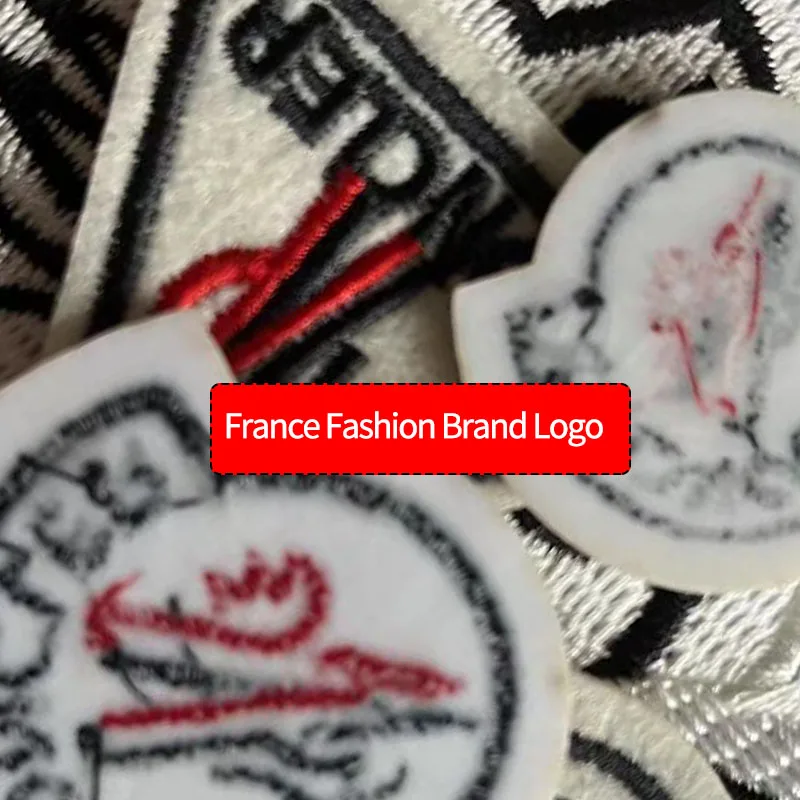 

5pcs France Fashion Brand Logo Embroidery Cloth Stickers DIY Clothes T-shirt Cotton Ironing Adhesive Patch Ski Down Jacket Label